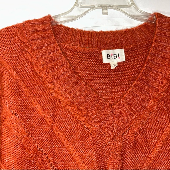 Bibi Women's Orange Rust Sweater - Picture 2 of 7